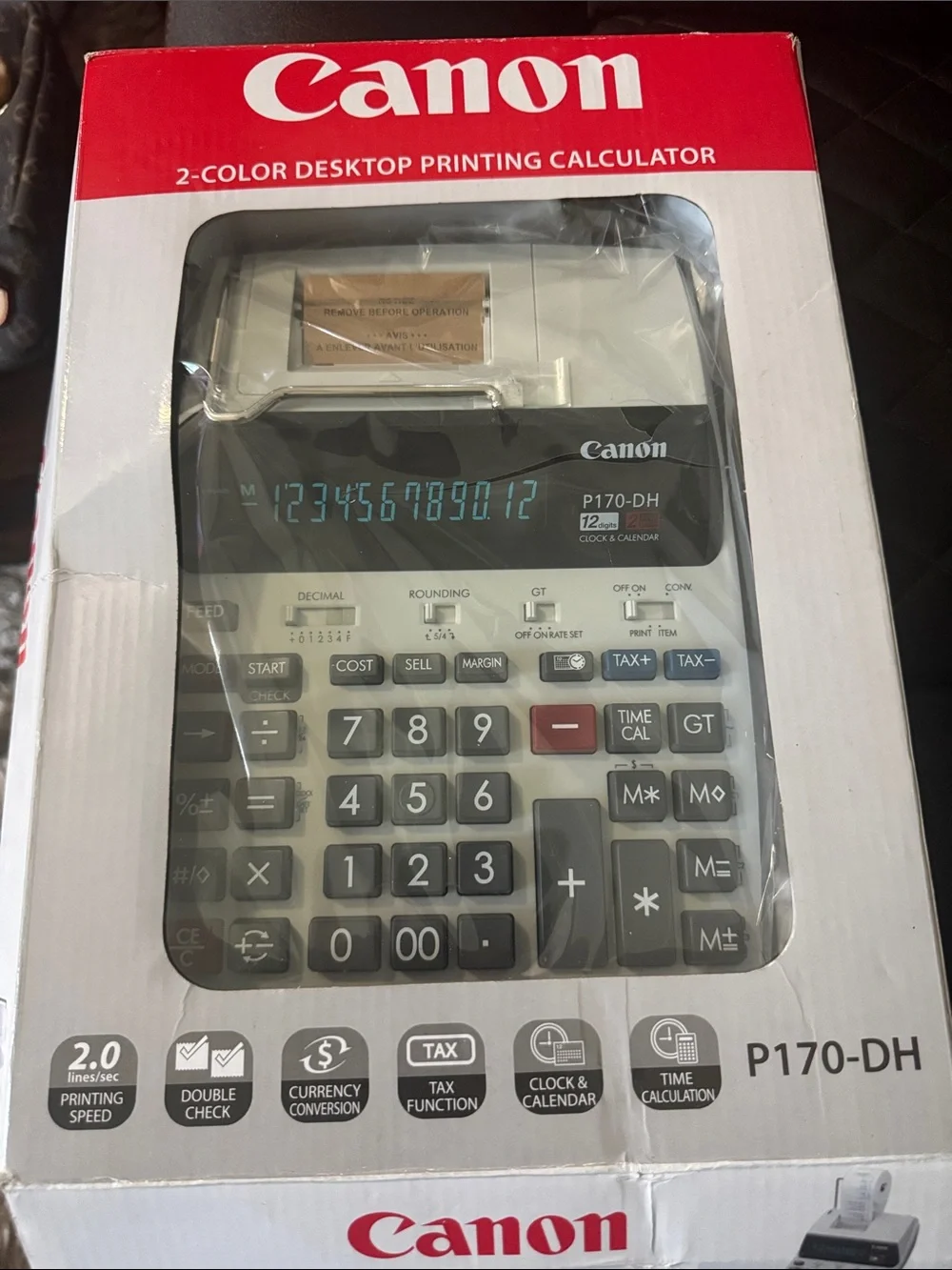 Canon Office Products 2204C001 Canon Desktop Printing Calculator New Damage Box